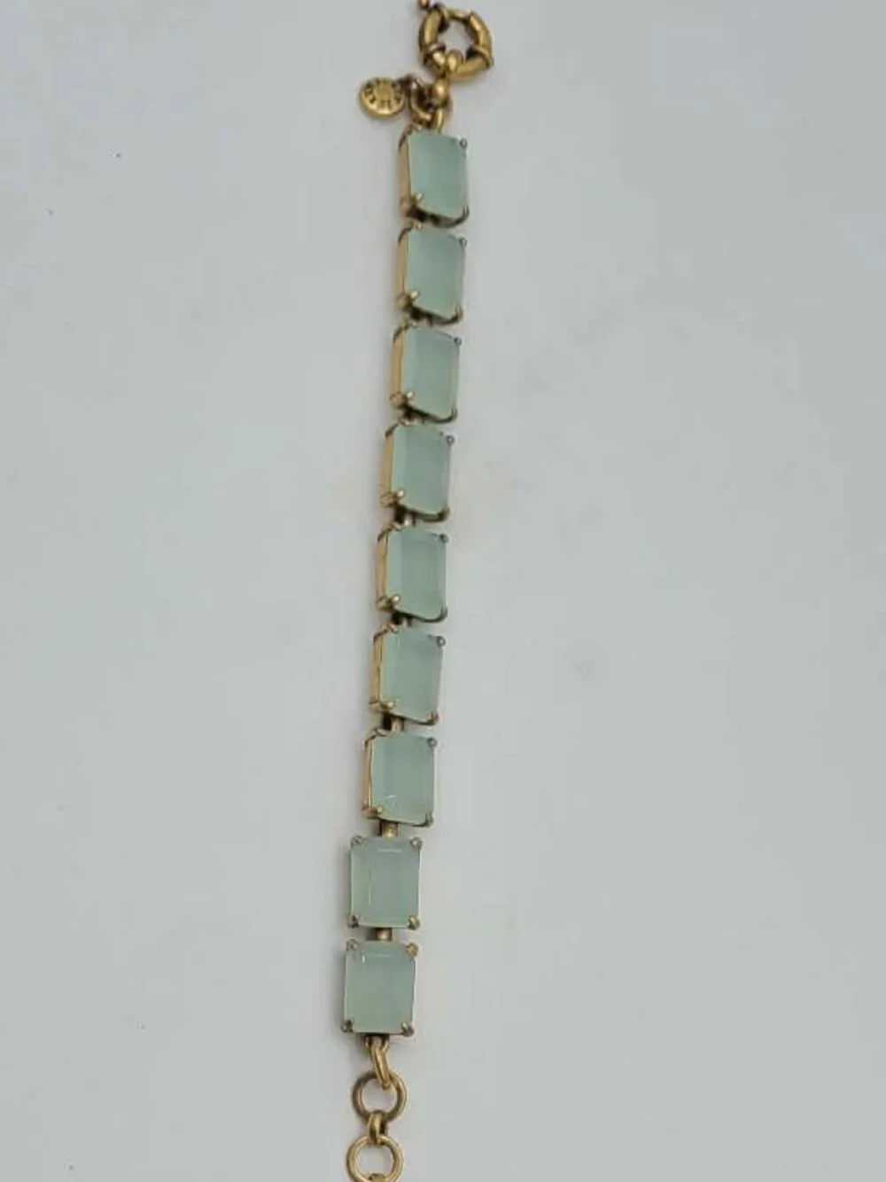 J Crew Light Aqua Gold Tone Bracelet